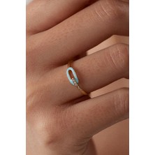 Oroline Kuyumculuk 8 Ayar Mineli Hafif Kadın Altın Eklem Yüzük