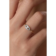 Oroline Kuyumculuk 8 Ayar Trend Mineli Kadın Altın Yüzük