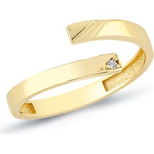 Oroline Kuyumculuk 8 Ayar Sarmal Tasarımlı Kadın Altın Yüzük