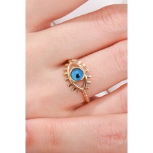 Oroline Kuyumculuk 8 Ayar Göz Desenli Kadın Altın Yüzük