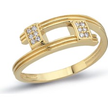 Oroline Kuyumculuk 8 Ayar Modern Kadın Altın Yüzük