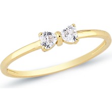 Oroline Kuyumculuk 14 Ayar Kurdele Desenli Kadın Altın Yüzük