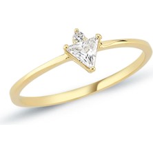 Oroline Kuyumculuk 14 Ayar Şık Kadın Altın Yüzük