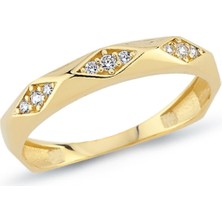 Oroline Kuyumculuk 8 Ayar Trend Taşlı Kadın Altın Yüzük