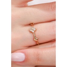 Oroline Kuyumculuk 8 Ayar Taşlı Şık Kadın Altın Yüzük