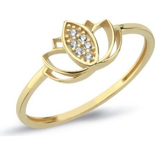 Oroline Kuyumculuk 8 Ayar Lotus Çiçek Kadın Altın Yüzük