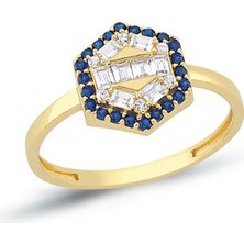 Oroline Kuyumculuk 14 Ayar Köşegen Kadın Altın Yüzük