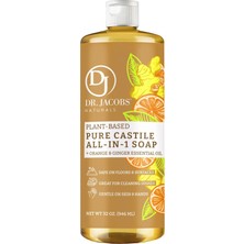 Dr. Jacobs Naturals Portakal ve Zencefil Özlü Çok Amaçlı Bitkisel Kastil Sabun 946ML