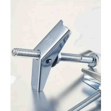 Rayko 80 Adet 4X100MM Çelik Kanatlı Soketli Kelebek Alçıpan Tavan Dübeli Korniş Dübeli Kanatlı Dübel
