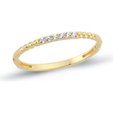 Oroline Kuyumculuk 14 Ayar Hafif Minimal Kadın Altın Eklem Yüzük