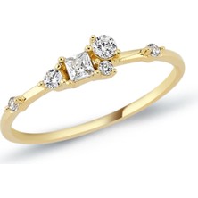 Oroline Kuyumculuk 8 Ayar Taşlı Kadın Altın Eklem Yüzük