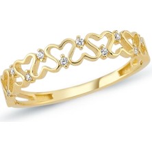 Oroline Kuyumculuk 8 Ayar Antik Desenli Kadın Altın Yüzük