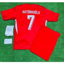 Alaturka Mix Türkiye EURO2024 Kerem Aktürkoğlu Kırmızı Iç Saha Çocuk Forması 4'lü Set