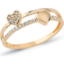 Oroline Kuyumculuk 14 Ayar Altın Aşkın Işıltısı Yüzük