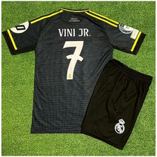 Alaturka Mix R./madrid 2025/26 Sezonu#7 Vini Jr Deplasman Çocuk Forması (Gri) Çorap Bileklik Hediyeli (Black)