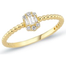 Oroline Kuyumculuk 8 Ayar Şık Kadın Altın Yüzük