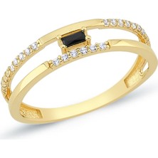 Oroline Kuyumculuk 8 Ayar Trend Taşlı Kadın Altın Yüzük