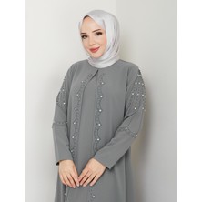 Eslemnur Büyük Beden Tam Boy Pelerinli Anne Elbisesi