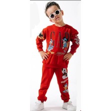 Rapapa Erkek Çocuk Kırmızı Baskılı Eşofman Takımı –5478
