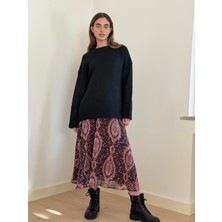 Retrobird Pinterest Oversize Basic Kazak Kadın Siyah