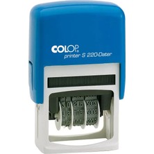 Colop S220 Tarih Kaşe(Tr) Mavi Kasa Siyah Keçe - 4X25MM