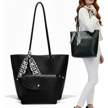 Nas Bag Çanta Kadın Omuz Çanta Ikili Seti Şıklık ve Fonksiyonellik Bir Arada Siyah Vıctorıa