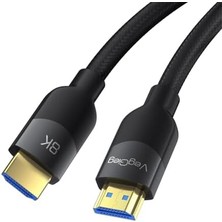 Premium 4K 60Hz Hdcp Arc Hdr Örgülü HDMI 2.1 Kablo 15 Metre