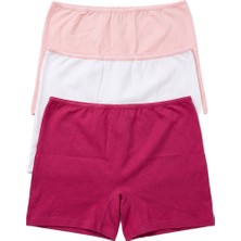 Blackspade Kız Çocuk Boxer 3'lü Paket 1298 - Fuşya Pembe Beyaz