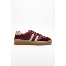 İnna Butikk Belis Hakiki Deri Kadın Sneaker - Bordo