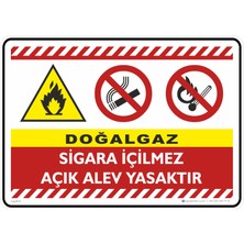 İsg Tabelam 35X50CM/KOMPOZIT/DOĞALGAZ Sigara Içilmez Açık Alev Yasaktır