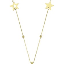 Hakan Mücevherat Dorika Detaylı Yıldız 14 Ayar Altın Kolye