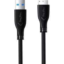 USB 3.0 Micro B Şarj ve Data HDD Kablosu 1 Metre
