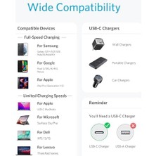 Hızlı Şarj Type-C Kablo - Usb-C Veri ve Şarj Kablosu, Dayanıklı Malzeme, Hızlı Aktarım ve Şarj, Tüm Type-C Cihazlarla Uyumlu (120CM)