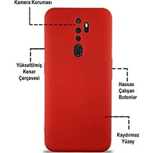 Kzy Iletişim Oppo A5 2020 ile Uyumlu Kapak ile Uyumlu Içi Kadife Kamera Korumalı Lansman Silikon Kılıf - Siyah