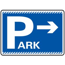 İsg Tabelam 25X35cm/Fosforlu Kompozit/Park Alanı Sağ Ok