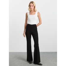 Selen Normal Bel Standart Siyah Kadın Pantolon 25KSL5499