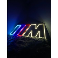 Neon LED Tabela M Logo Modeli Duvar Dekorasyon