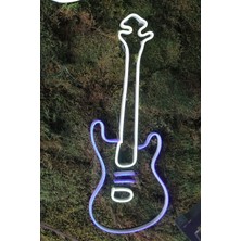 Neon Tabela Neon Dekoratif Duvar Aydınlatması Gitar