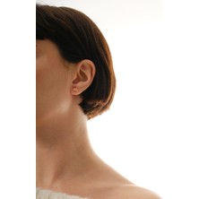 Söğütlü Silver Gümüş Rose Zirkon Taşlı Lotus Çiçeği Küpe  SGTL12845ROSE