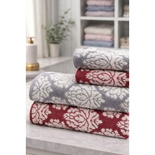 Özdilek Living Best Set (Hamam Takımı) Gri-Bordo