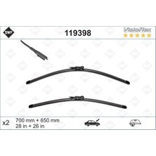 Valeo 119398 - Sılecek Supurgesı Takımı 700MM / 650MM Mercedes Vıto W639 03 Swf