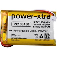 Power-Xtra PX103450 - 3.7V 1800 Mah Li-Polymer Pil - Devreli - Soketli - IS216898