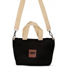 Tonny Black Kadın Siyah Tekstil Askılı El ve Omuz Çantası