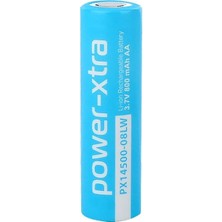 Power-Xtra PX14500-08LW - 3.7V 800 Mah - Aa - Li-Ion Pil - Başsız - 1c