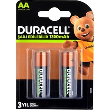 Duracell 1.2V 1300 mAh Şarjlı Kalem Pil 2li Yüksek Performanslı Şarj Edilebilir Pil Tipi