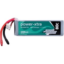 Power-Xtra PX2200XT3S - 3S1P - 11.1V 2200 Mah Li-Polymer Pil -80C