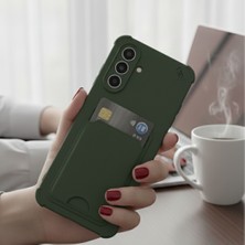 Wowacs Samsung Galaxy A17 Uyumlu Arka Kamera Korumalı Kart Koyulabilen Silikon Kartlıklı Kılıf Kapak