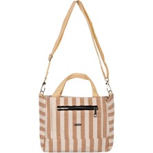 Tonny Black Kadın Vizon Kanvas Askılı Önü Fermuarlı El ve Omuz Çantası