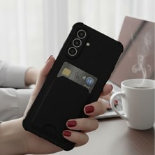 Wowacs Samsung Galaxy A17 Uyumlu Arka Kamera Korumalı Kart Koyulabilen Silikon Kartlıklı Kılıf Kapak