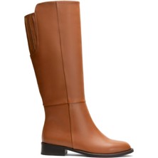 Emienza Andes Vegan Deri Binici Oval Burun Bayan Çizme